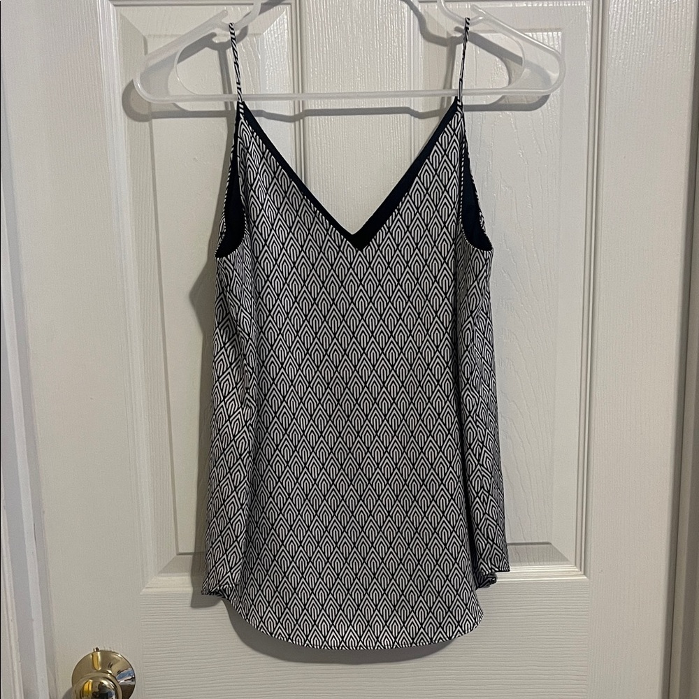 Express Black and White Geometric Camisole